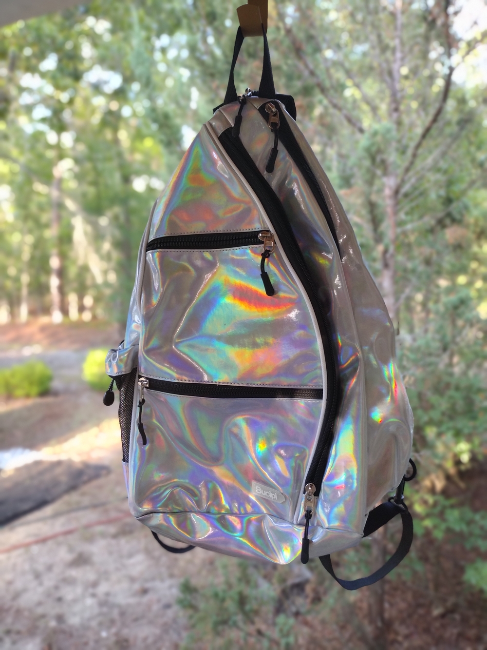 Iridescent Holographic Sling Pickleball Bag
